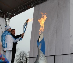 Эстафета Паралимпийского огня в Туле (Корнилов и Груздев)